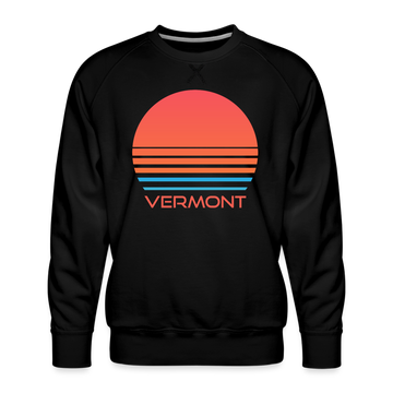 Premium Vermont Sweatshirt - Retro 80s Men's Sweatshirt - black