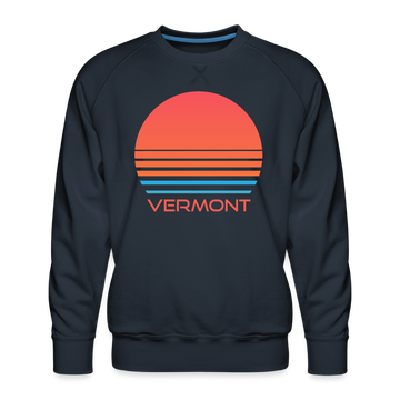 Premium Vermont Sweatshirt - Retro 80s Men's Sweatshirt - navy