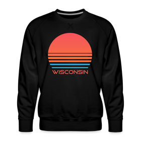 Premium Wisconsin Sweatshirt - Retro 80s Men's Sweatshirt