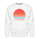 Premium Wyoming Sweatshirt - Retro 80s Men's Sweatshirt - white
