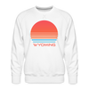 Premium Wyoming Sweatshirt - Retro 80s Men's Sweatshirt - white