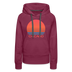Premium Women's Chicago, Illinois Hoodie - Retro 80s - burgundy