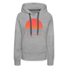 Premium Women's Chicago, Illinois Hoodie - Retro 80s - heather grey