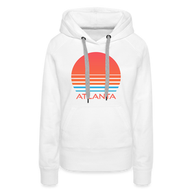 Premium Women's Atlanta, Georgia Hoodie - Retro 80s - white