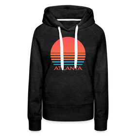 Premium Women's Atlanta, Georgia Hoodie - Retro 80s - charcoal grey