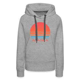 Premium Women's - Retro 80s Alaska Hoodie - heather grey