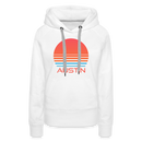 Premium Women's Austin, Texas Hoodie - Retro 80s - white