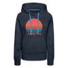 Premium Women's Austin, Texas Hoodie - Retro 80s - navy