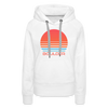 Premium Women's Boulder, Colorado Hoodie - Retro 80s - white