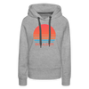 Premium Women's Boulder, Colorado Hoodie - Retro 80s - heather grey