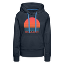 Premium Women's Boulder, Colorado Hoodie - Retro 80s - navy