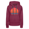 Premium Women's Breckenridge, Colorado Hoodie - Retro 80s - burgundy