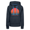 Premium Women's Breckenridge, Colorado Hoodie - Retro 80s - navy