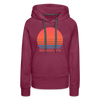 Premium Women's Brooklyn, New York Hoodie - Retro 80s - burgundy