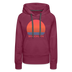 Premium Women's Brooklyn, New York Hoodie - Retro 80s - burgundy