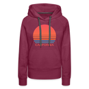 Premium Women's - Retro 80s California Hoodie - burgundy