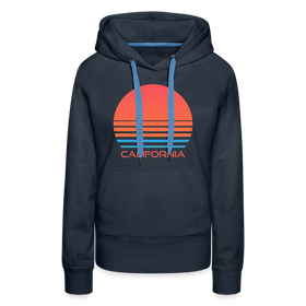 Premium Women's - Retro 80s California Hoodie - navy