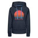 Premium Women's Dallas, Texas Hoodie - Retro 80s - navy