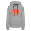 Premium Women's Denver, Colorado Hoodie - Retro 80s - heather grey