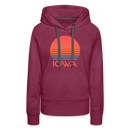 Premium Women's - Retro 80s Iowa Hoodie - burgundy