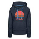 Premium Women's - Retro 80s Iowa Hoodie - navy