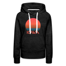 Premium Women's - Retro 80s Iowa Hoodie - charcoal grey