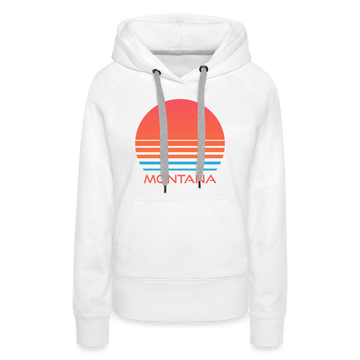 Premium Women's - Retro 80s Montana Hoodie - white