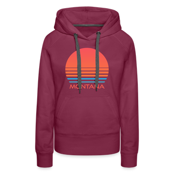 Premium Women's - Retro 80s Montana Hoodie - burgundy