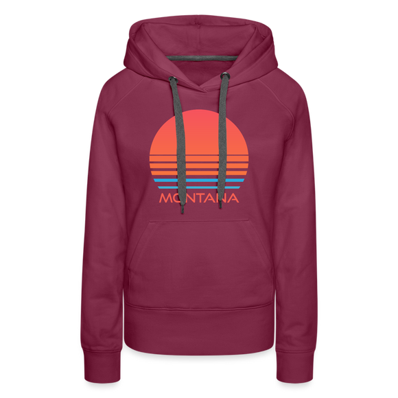 Premium Women's - Retro 80s Montana Hoodie - burgundy