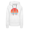 Premium Women's Lake Tahoe, California Hoodie - Retro 80s - white