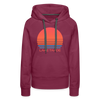 Premium Women's Lake Tahoe, California Hoodie - Retro 80s - burgundy