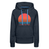 Premium Women's Lake Tahoe, California Hoodie - Retro 80s - navy