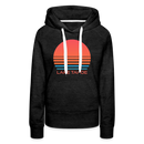 Premium Women's Lake Tahoe, California Hoodie - Retro 80s - charcoal grey