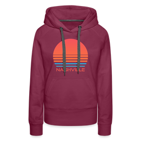 Premium Women's Nashville, Tennessee Hoodie - Retro 80s - burgundy