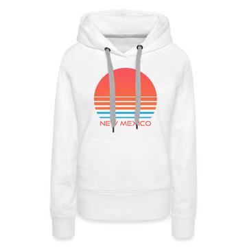 Premium Women's - Retro 80s New Mexico Hoodie - white