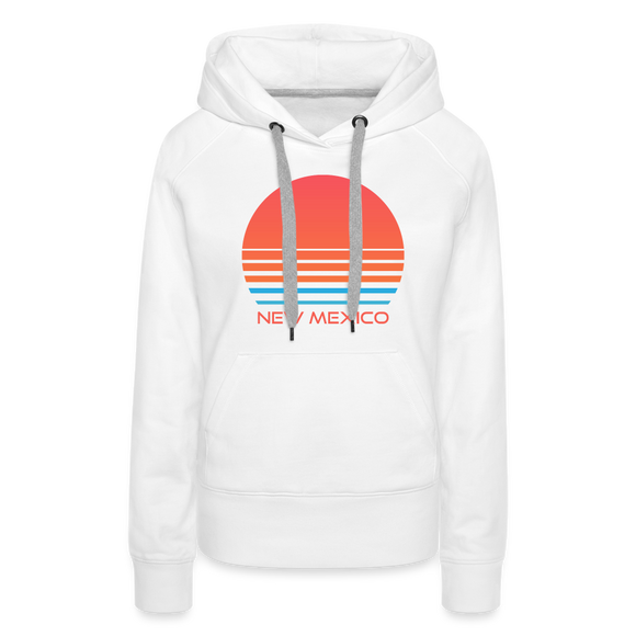 Premium Women's - Retro 80s New Mexico Hoodie - white