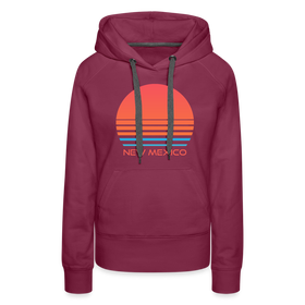 Premium Women's - Retro 80s New Mexico Hoodie - burgundy