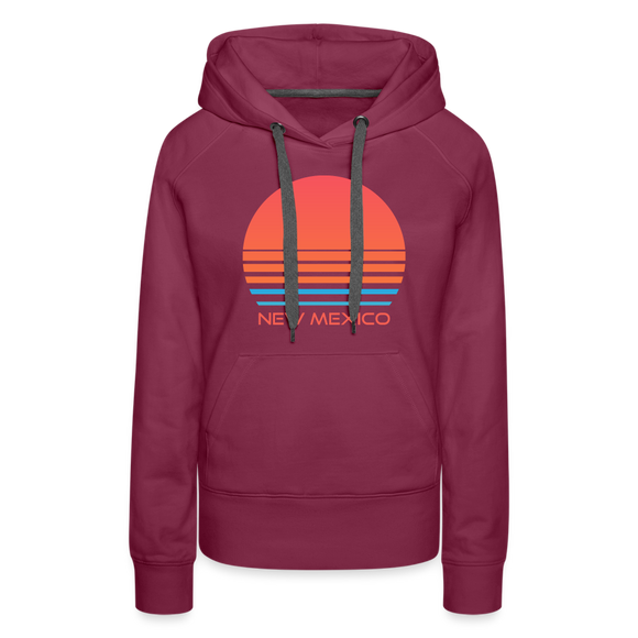 Premium Women's - Retro 80s New Mexico Hoodie - burgundy