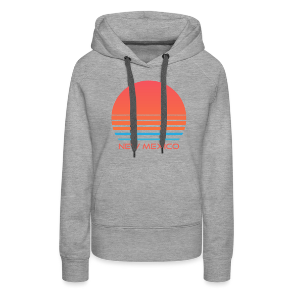Premium Women's - Retro 80s New Mexico Hoodie - heather grey