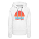 Premium Women's Portland, Oregon Hoodie - Retro 80s - white