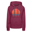 Premium Women's Portland, Oregon Hoodie - Retro 80s - burgundy