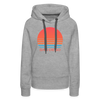 Premium Women's San Diego, California Hoodie - Retro 80s - heather grey