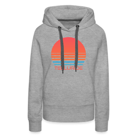 Premium Women's Telluride, Colorado Hoodie - Retro 80s - heather grey
