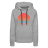 Premium Women's Telluride, Colorado Hoodie - Retro 80s - heather grey