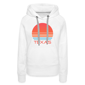 Premium Women's - Retro 80s Texas Hoodie - white