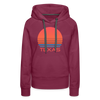 Premium Women's - Retro 80s Texas Hoodie - burgundy