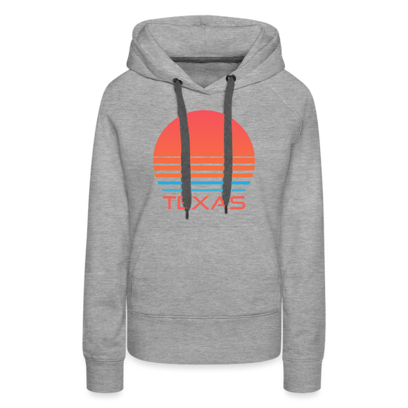 Premium Women's - Retro 80s Texas Hoodie - heather grey