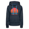 Premium Women's Truckee, California Hoodie - Retro 80s - navy