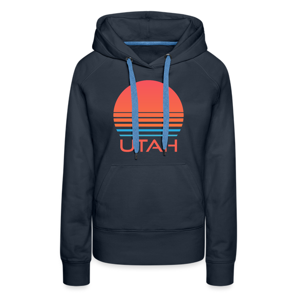 Premium Women's - Retro 80s Utah Hoodie - navy