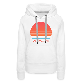 Premium Women's - Retro 80s Vermont Hoodie - white